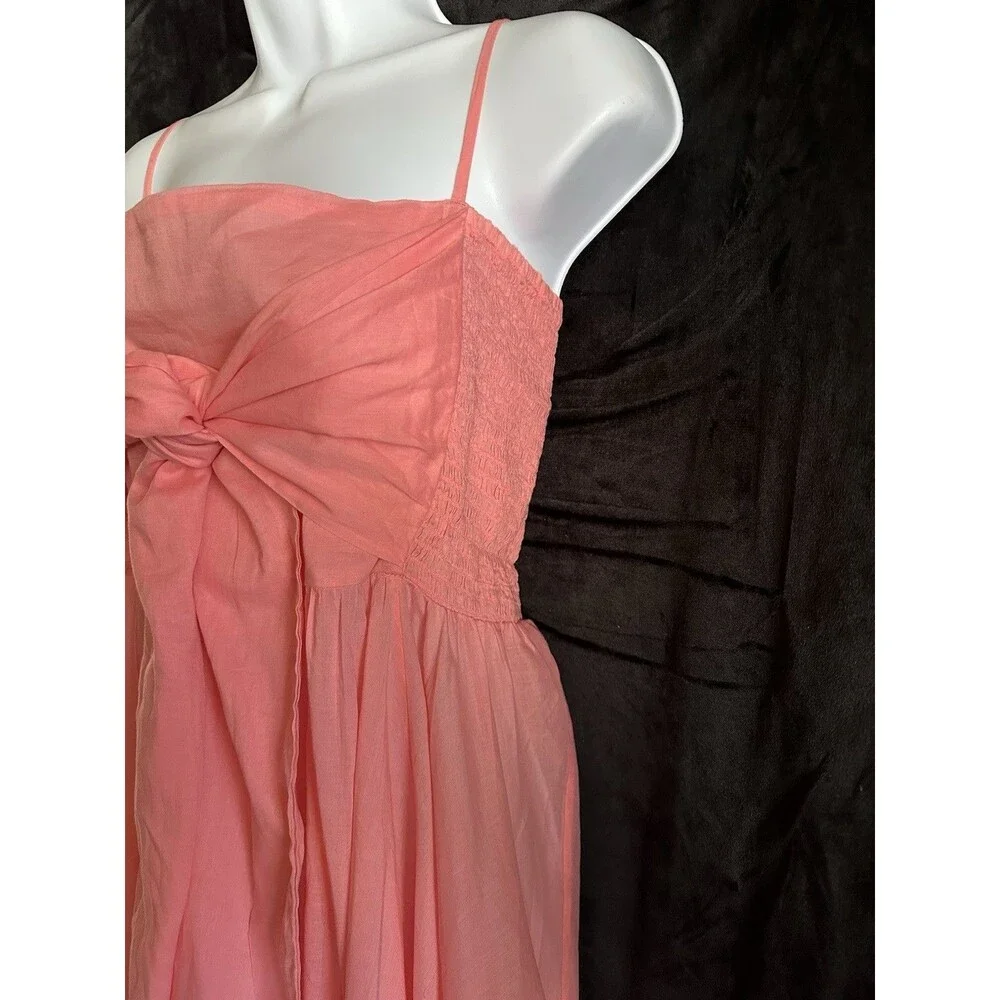 NWT J. Crew Pink Sheer Organic Cotton High /Low Dress Handkerchief Hem